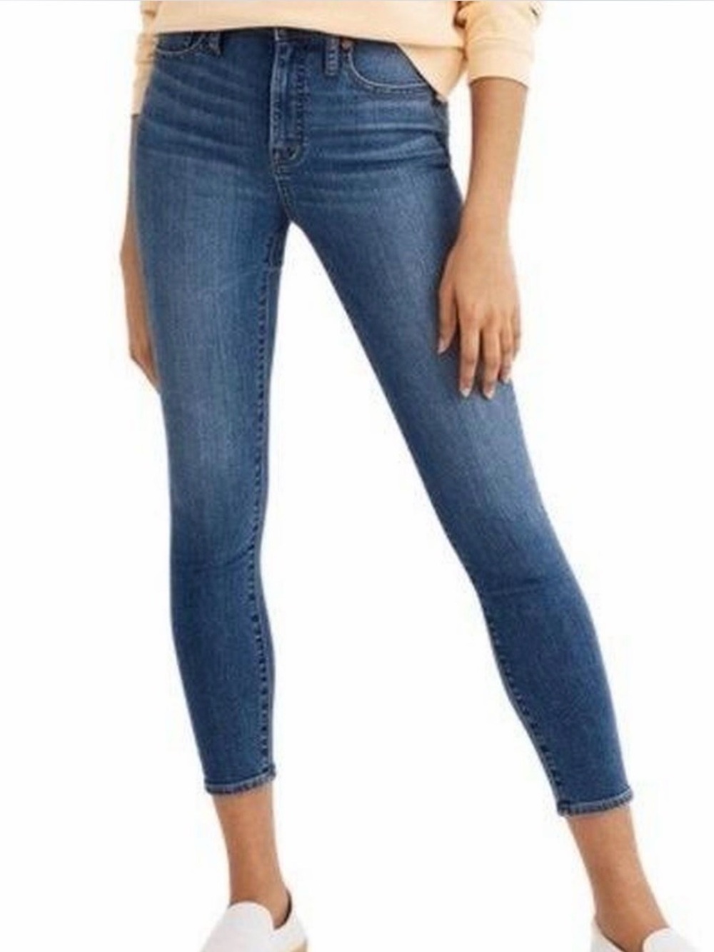 Madewell Women's Mid-Blue High-rise Skinny Crop Jeans
